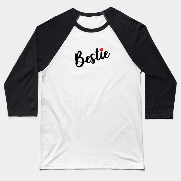 Bestie Baseball T-Shirt by twentysevendstudio